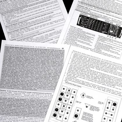 various-A-Z of Analogue Synthesisers set